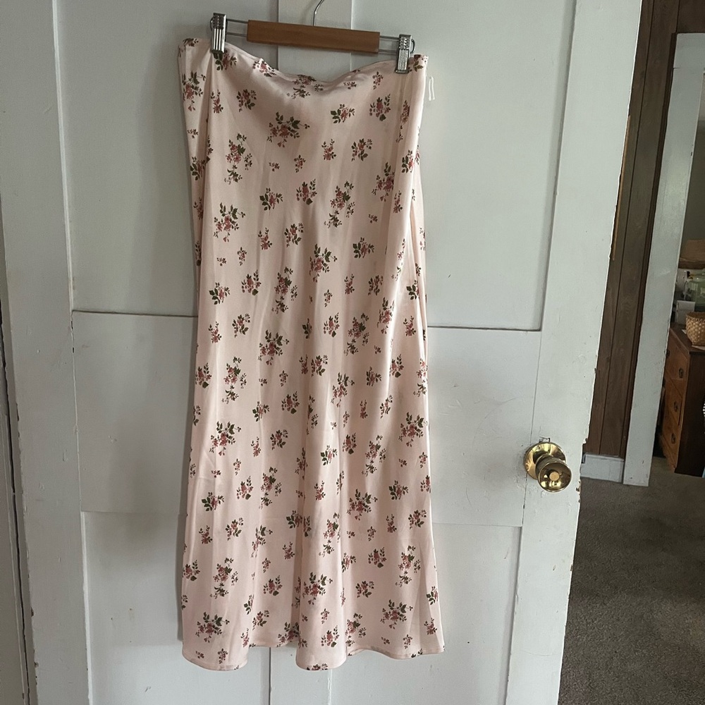 Reformation Pink A-line Midi Skirt for Casual Resort Wear